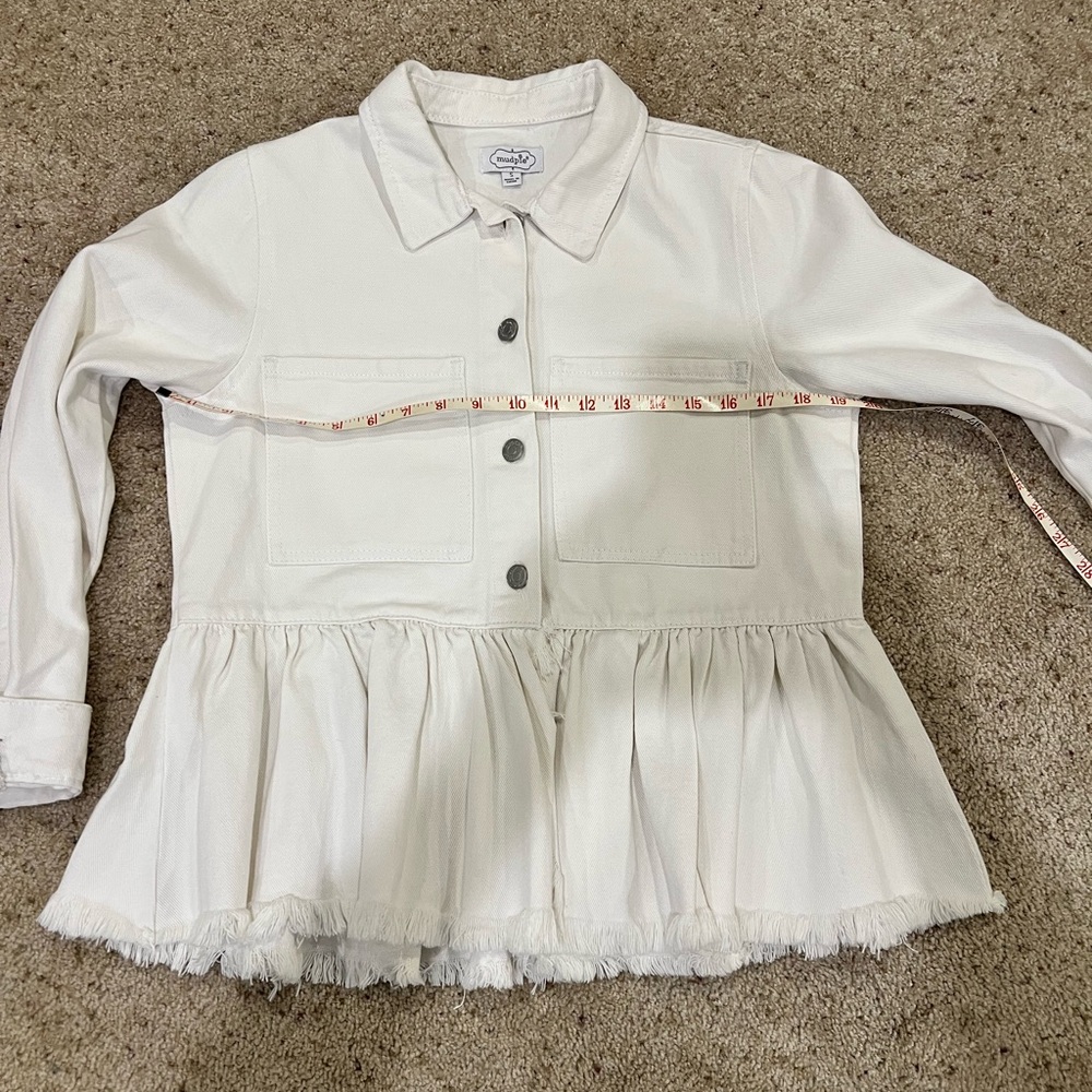 Mud Pie White Jean Jacket - Picture 9 of 11
